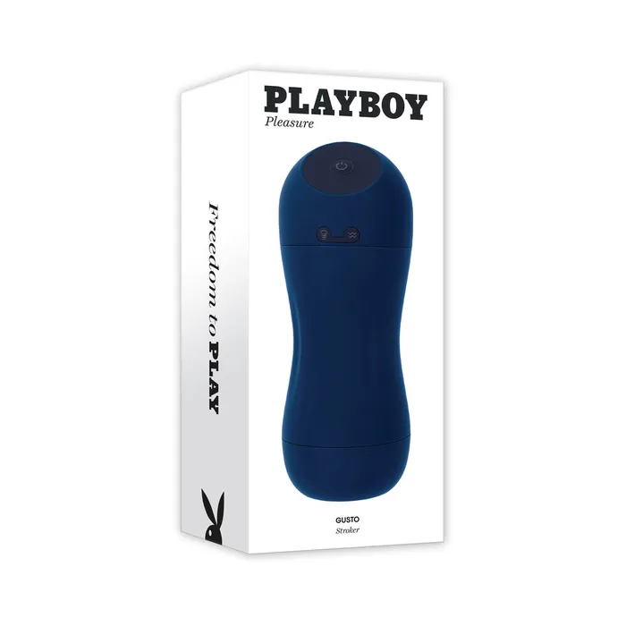 Playboy Male Sex Toys Playboy Gusto Rechargeable Sucking Vibrating Stroker Navy Playboy Male Sex Toys Playboy Gusto Rechargeable Sucking Vibrating Stroker Navy