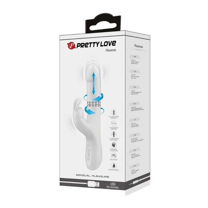 Reese Rotating and Thrusting Rabbit Vibrator Pretty Love Pretty Love Vibrators