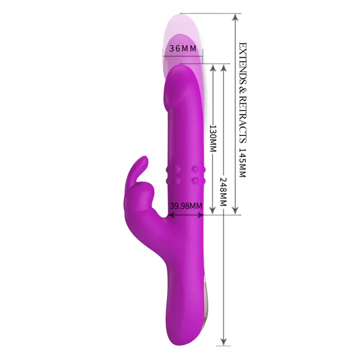 Reese Rotating and Thrusting Rabbit Vibrator Pretty Love Pretty Love Vibrators