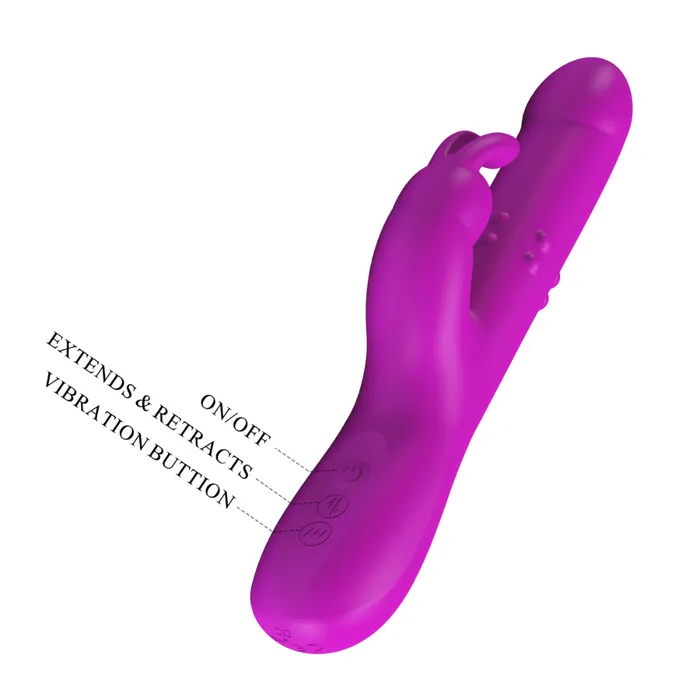 Reese Rotating and Thrusting Rabbit Vibrator Pretty Love Pretty Love Vibrators