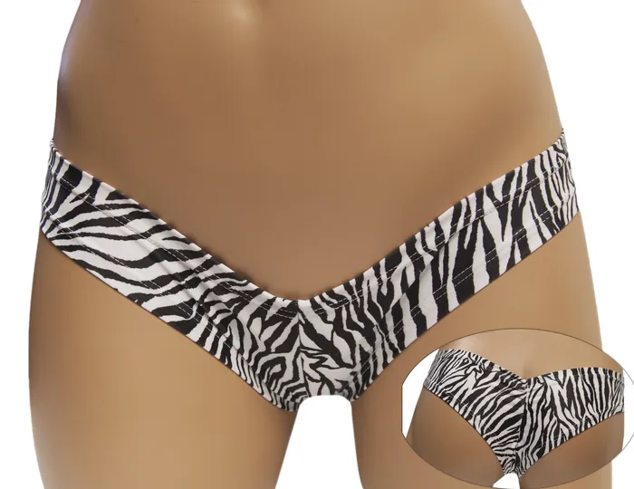 Sunset Stripper Wear Male Sex Toys Go Wild Zebra Mini Booty Shorts