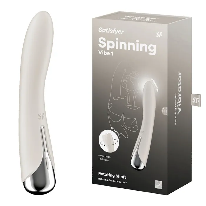 Vibrators Satisfyer Spinning Vibe 1 Beige Beige 178 cm USB Rechargeable Rotating Vibrator Satisfyer Vibrators Satisfyer Spinning Vibe 1 Beige Beige 178 cm USB Rechargeable Rotating Vibrator Satisfyer