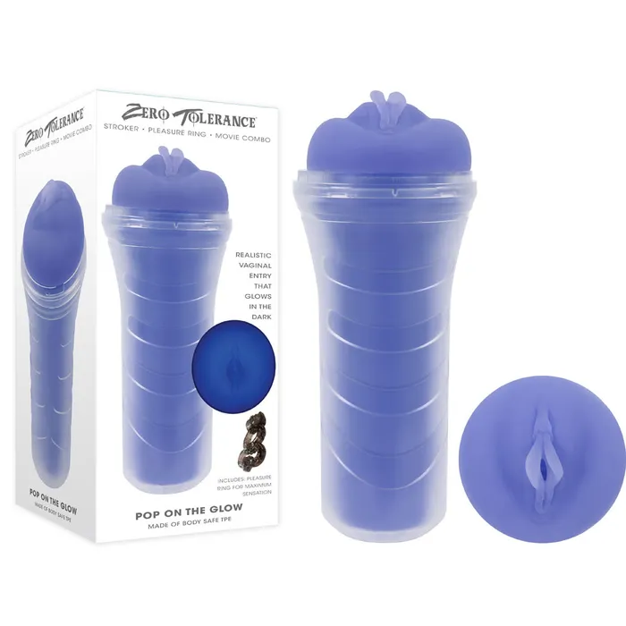 Zero Tolerance POP ON THE GLOW Glow in Dark Vagina Stroker Zero Tolerance Male Sex Toys Zero Tolerance POP ON THE GLOW Glow in Dark Vagina Stroker Zero Tolerance Male Sex Toys