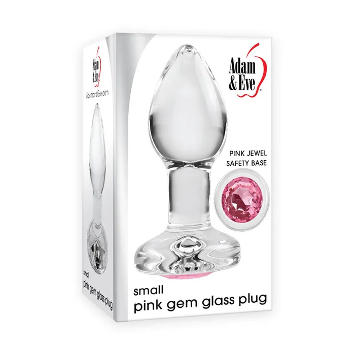 Anal Adam Eve Adam Eve PINK GEM GLASS PLUG SMALL