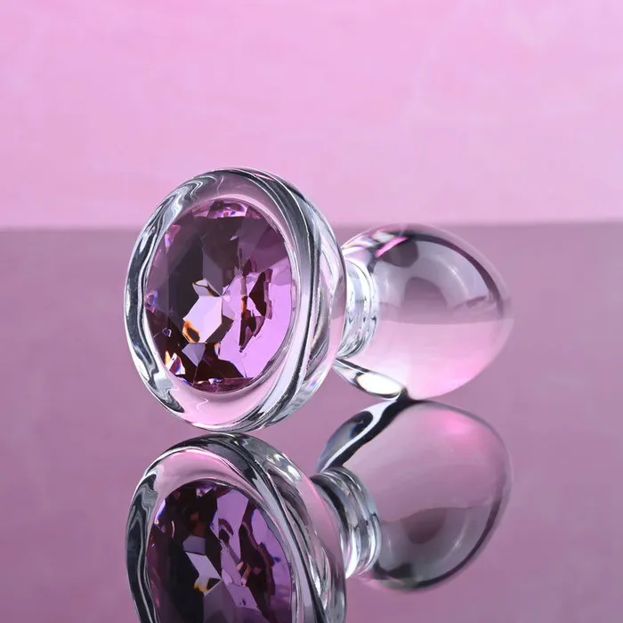 Anal Adam Eve Adam Eve PINK GEM GLASS PLUG SMALL Anal Adam Eve Adam Eve PINK GEM GLASS PLUG SMALL