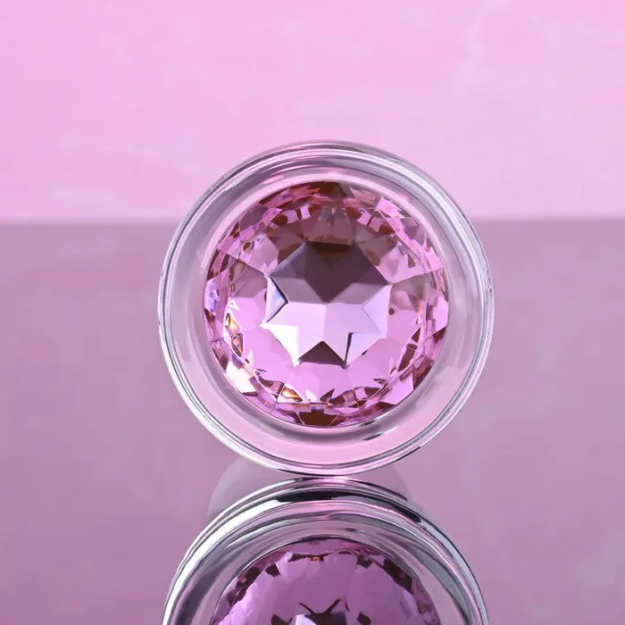 Anal Adam Eve Adam Eve PINK GEM GLASS PLUG SMALL Anal Adam Eve Adam Eve PINK GEM GLASS PLUG SMALL