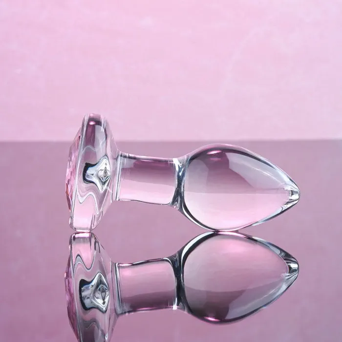Anal Adam Eve Adam Eve PINK GEM GLASS PLUG SMALL Anal Adam Eve Adam Eve PINK GEM GLASS PLUG SMALL