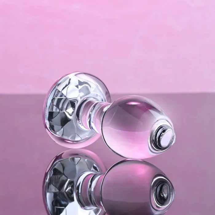 Anal Adam Eve Adam Eve PINK GEM GLASS PLUG SMALL Anal Adam Eve Adam Eve PINK GEM GLASS PLUG SMALL