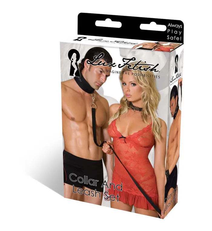 Anal Electric Hustler Lingerie Neoprene Collar Leash Set