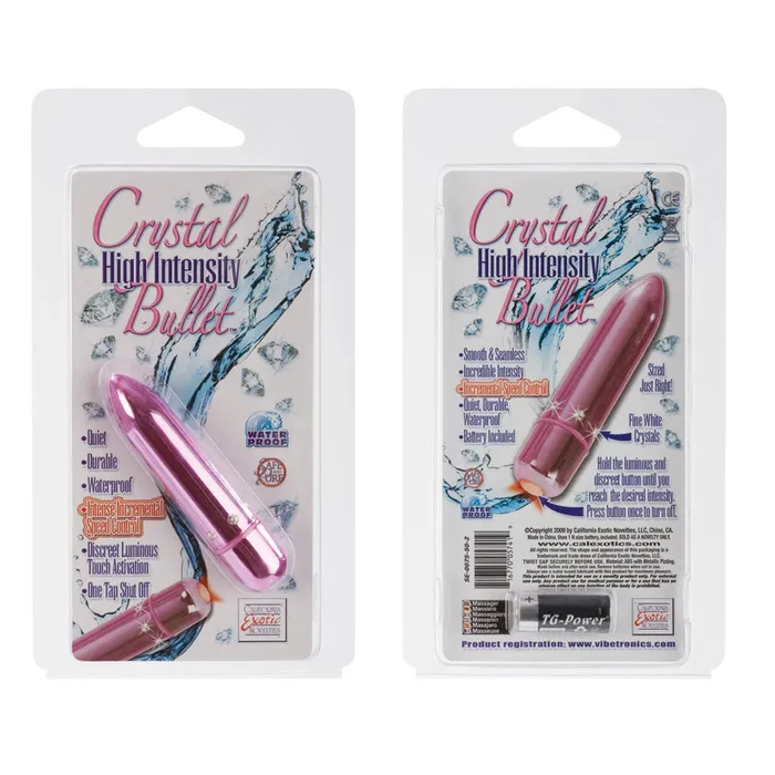 Crystal High Intensity Bullet Pink California Exotic Novelties Vibrators Crystal High Intensity Bullet Pink California Exotic Novelties Vibrators
