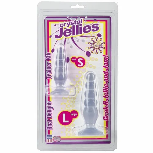 Crystal Jellies Anal Trainer Kit Clear Doc Johnson Novelties Anal