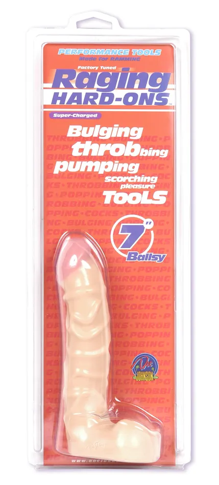 Dildos Doc Johnson Novelties Raging Hard Ons 7in Ballsy