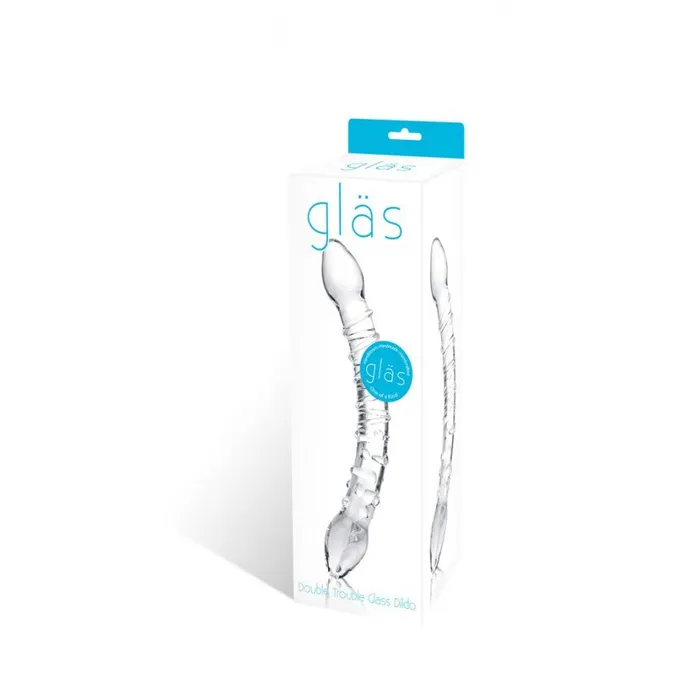 Dildos Electric Hustler Lingerie Double Trouble Glass Dildo Dildos Electric Hustler Lingerie Double Trouble Glass Dildo