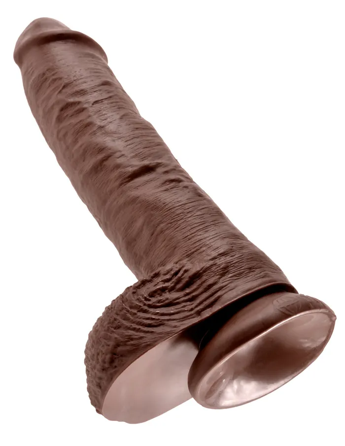 Dildos King Cock 10in Cock WBalls Brown Pipedream Products Dildos King Cock 10in Cock WBalls Brown Pipedream Products
