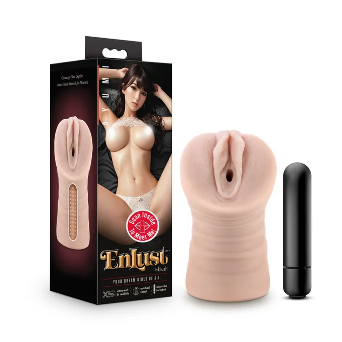 EnLust Ayumi Vibrating Vagina Stroker Blush Novelties Male Sex Toys