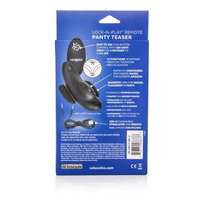 Female Sex Toys California Exotic Novelties Lock N Play Remote Panty Teaser