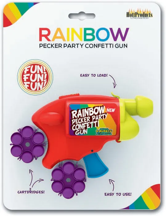 HOTT Products Anal Rainbow Pecker Confetti Gun