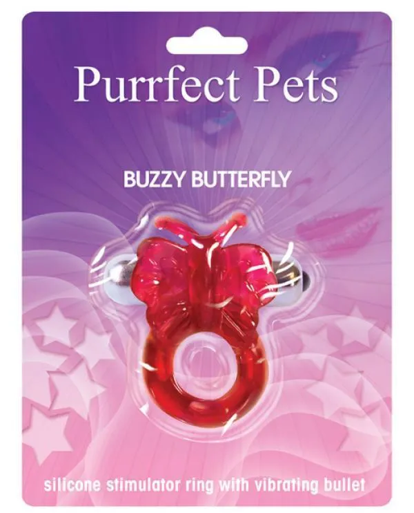 HOTT Products Vibrators Purrfect Pet Butterfly Purple