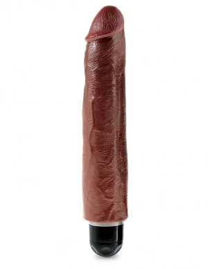 King Cock 10 Vibrating Stiffy Brown Pipedream Products Dildos