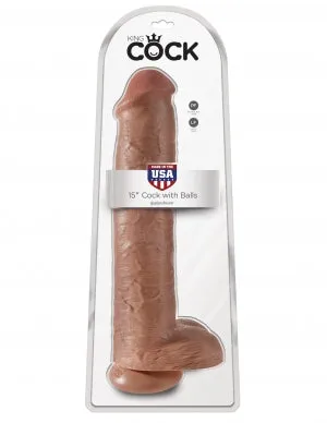 King Cock 15 Cock WBalls Tan Pipedream Products Dildos