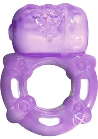 Male Sex Toys HOTT Products Super Stud Orgasmix Ring Purple