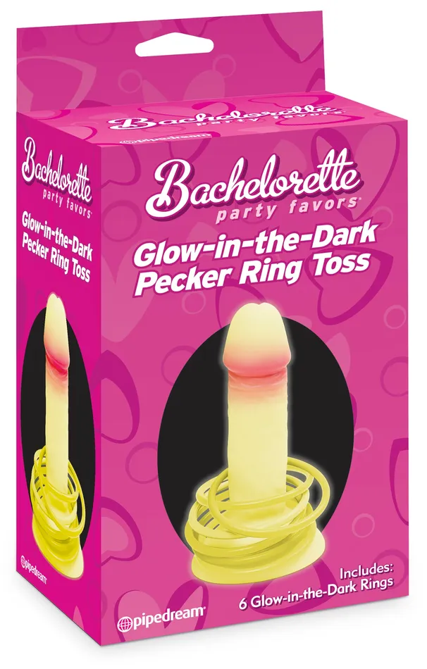 Male Sex Toys Pipedream Products Bachelorette Pecker Ring Toss Glow In The Dark