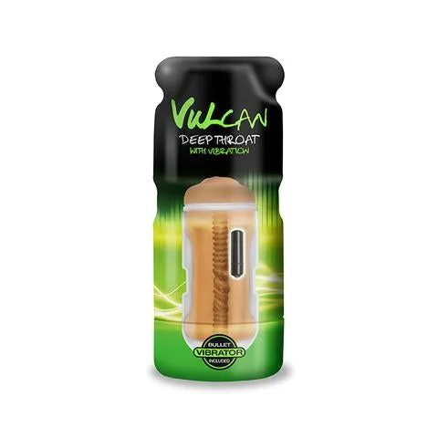 Male Sex Toys Topco Cyberskin Vulcan Deep Throat With Vibration Mocha
