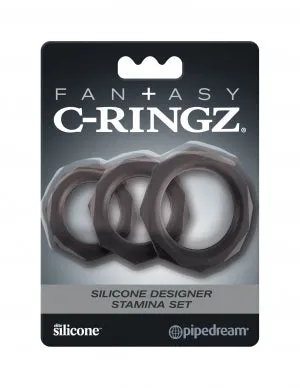 Pipedream Products Fantasy C Ringz Silicone Designer Stamina Set Black Anal Pipedream Products Fantasy C Ringz Silicone Designer Stamina Set Black Anal