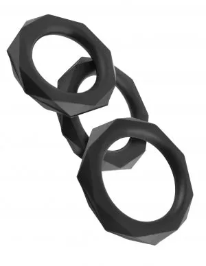 Pipedream Products Fantasy C Ringz Silicone Designer Stamina Set Black Anal
