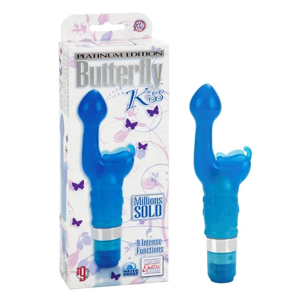 Platinum Butterfly Kiss Blue California Exotic Novelties Vibrators