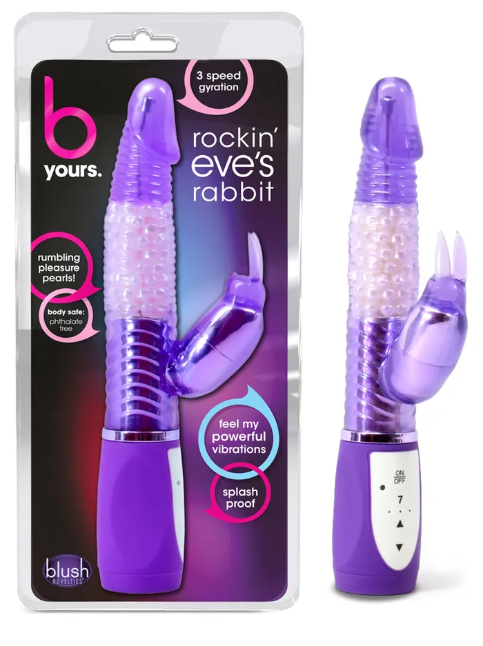 Vibrators Blush Novelties B Yours Rockin Eves Rabbit Purple