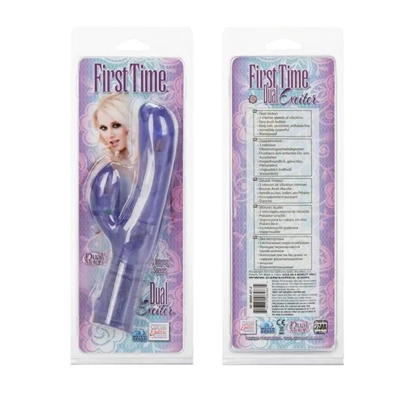 Vibrators California Exotic Novelties First Time Dual Exciter Purple
