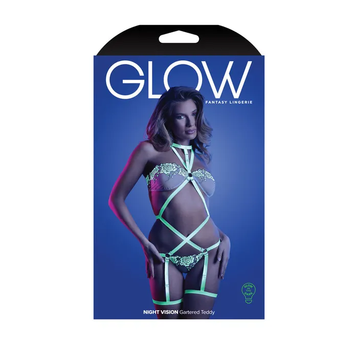 Vibrators Fantasy Lingerie GLOW NIGHT VISION Gartered Teddy SM Vibrators Fantasy Lingerie GLOW NIGHT VISION Gartered Teddy SM