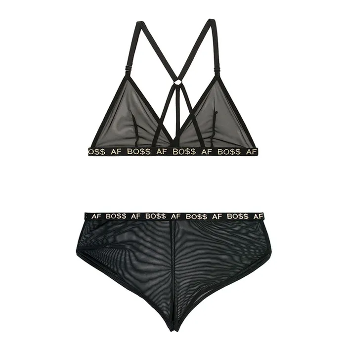 Vibrators Fantasy Lingerie Vibes Boss AF Bralette Retro Short