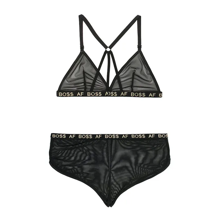 Vibrators Fantasy Lingerie Vibes Boss AF Bralette Retro Short