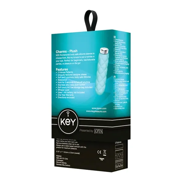 Vibrators Key By Jopen Charms Plush Robin Egg Blue Jopen