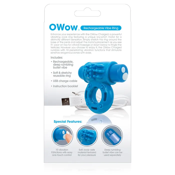 Vibrators Screaming O Screaming O Charged O Wow Vooom Mini Vibrator Blue