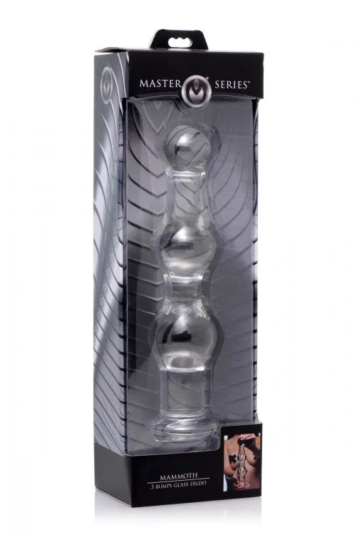 XR Brands Dildos Master Series Mammoth 3 Bumps Glass Dildo XR Brands Dildos Master Series Mammoth 3 Bumps Glass Dildo