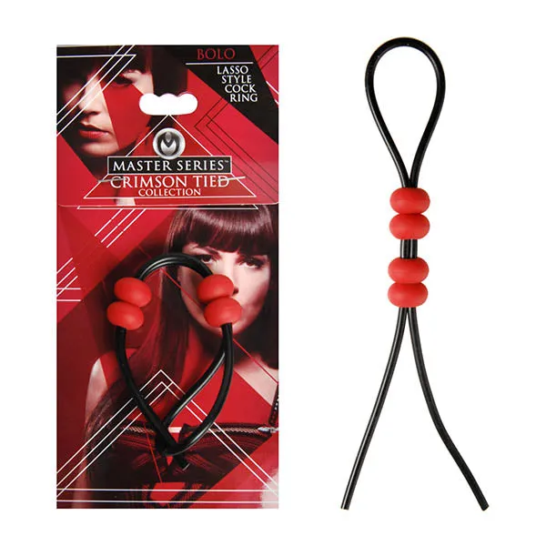 XR Brands Male Sex Toys Master Series Crimson Tied Bolo